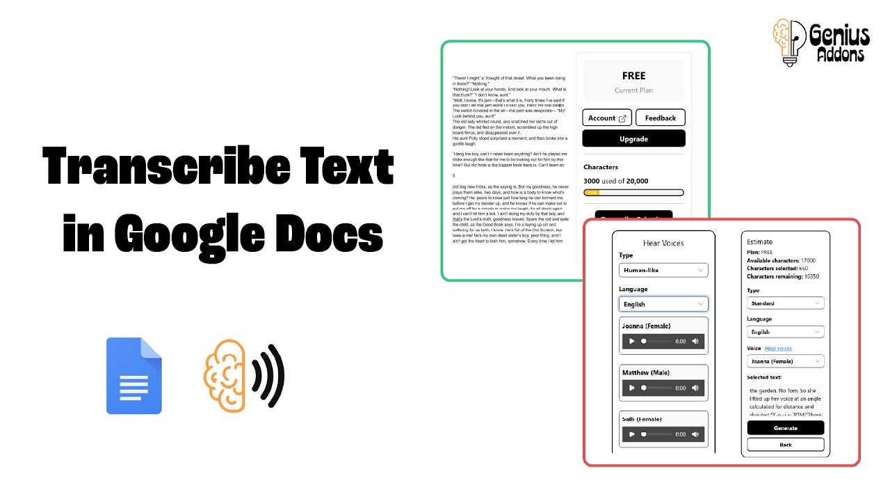 How to use Text to Speech in Google Docs - YouTube