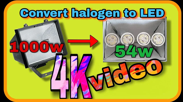 Convert  halogen light into  LED light 4K video #floothlight_repair #4k_video