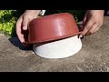 How to make small size bonsai cement pot at home - design no 07