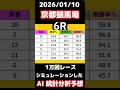 【競馬予想】2026/01/10 京都競馬全レースAI予想！！　#競馬予想　#中央競馬予想  #京都競馬ライブ