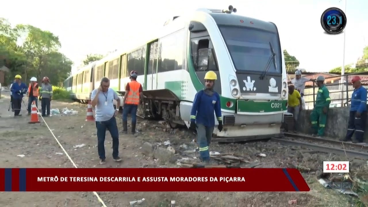Metrô de Teresina descarrila e assusta moradores da Piçarra 13 11 2023