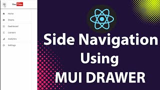 react sidebar | react mui drawer | how to create react sidebar using mui drawer