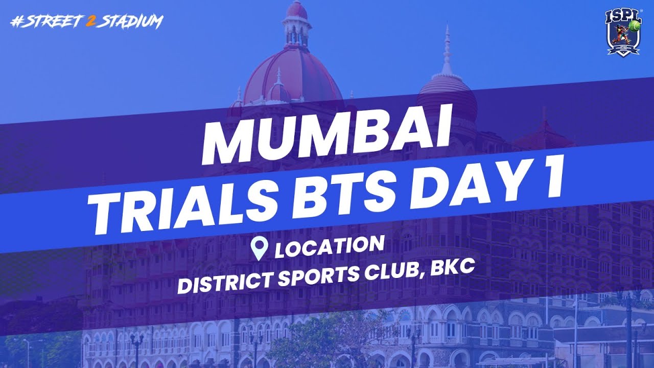 ISPL Mumbai Trials Vlog Day - 1   #ispl #isplt10 #street2stadium #sachintendulkar