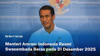 Download Lagu TIRTO RECAP-Mentan Amran: Indonesia Ditargetkan Capai Swasembada Pangan Akhir Tahun Ini MP3