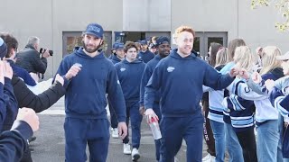Black Bears UMaine men s hockey team gets grand send off ahead of Friday game