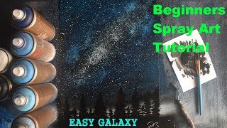 paint spray galaxy easy beginners tutorial