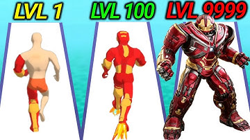 LVL 1 vs LVL 100 vs LVL 9999 in Mashup Hero