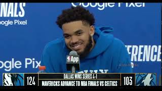 Karl Anthony Towns PostGame ! Dallas Mavericks vs Minnesota Timberwolves