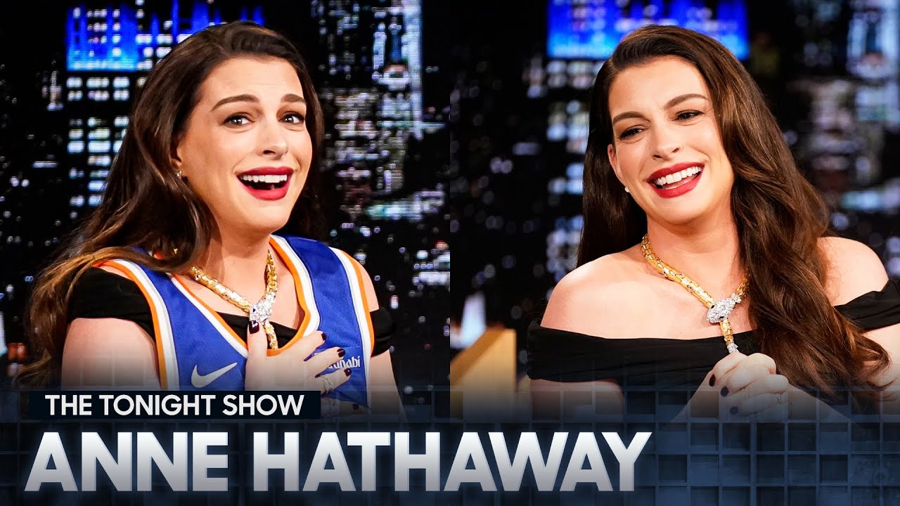 Anne Hathaway Gets Surprised with OG Anunoby Jersey, Talks Verity Red Carpet & Plays Best Thing Ever