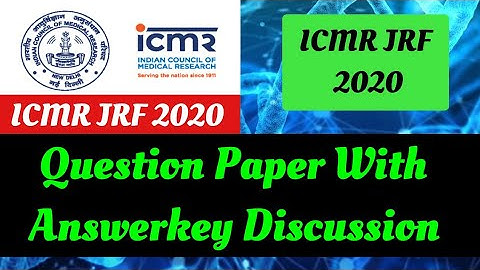 ICMR JRF 2020 Question Paper With Answer Key Discussion|Life Science|By Sahpali Tyagi