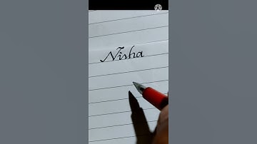 Nisha - name in super clean handwriting | calligraphy handwriting style | #shorts #handwriting
