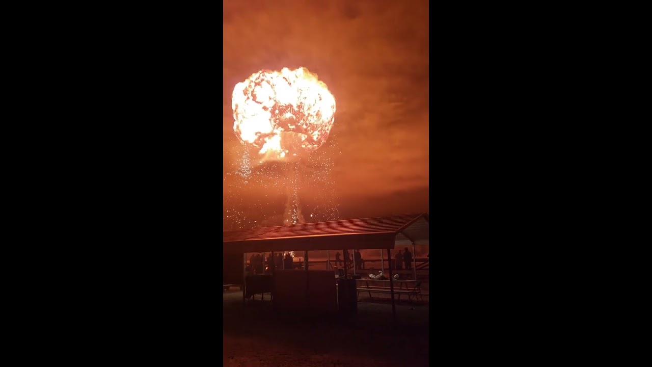 100 Gallons Gas Explosion Caught On Camera 