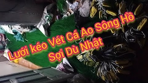 Lưới Kéo Vét Cá Sợi Dù Nhật Bản Kéo vét Cá Ao Sông Hồ Đầm Ruộng Lúa 
