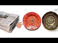 News paper plate decoration with easy mandala art||news paper crafting||mandala art decorations #diy