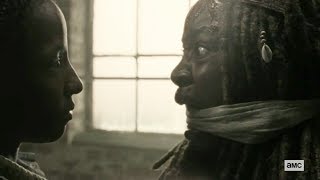Daryl and Michonne's 'X' Scar scene | THE WALKING DEAD 9x14 [HD]