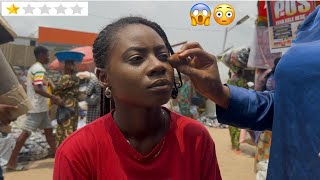 ASMR I DID MY MAKEUP AT AN EXTREMELY BUSY MARKET IN AFRICA | BEST OR WORST REVIEWED MAKEUP ARTIST💄