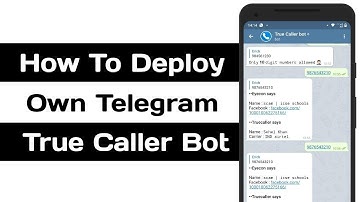 How To Deploy Own Telegram True Caller bot