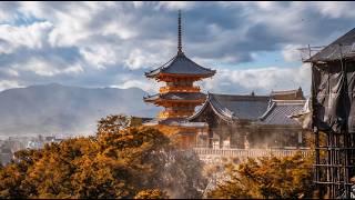 Relaxing Ambient Lofi Music & Wind Sounds | Windy Day at Kyoto Pagoda | Kiyomizu-dera screenshot 5