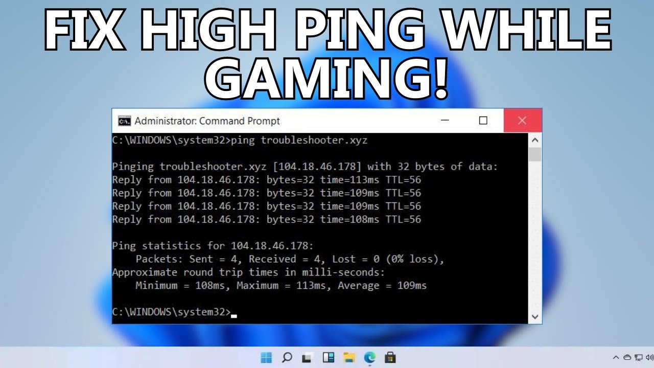 How To Fix High Ping In Windows 11/10 (2022) - YouTube