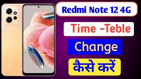 How to set date and time in Redmi note 12 4g mobile/how to change time
