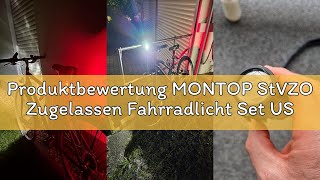 Produktbewertung MONTOP StVZO Zugelassen Fahrradlicht Set USB Akku, LED Fahrradbeleuchtung Fahrradla