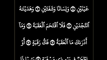 سورة البلد مكتوبة كاملة/ بصوت الشيخ ماهر المعيقلي #ترتيل_القرآن_العظيم #ماهر_المعيقلي