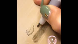 طريقة تعليميه للمبتدئين عمل تاتو مايكرو الحواجب شوف مقطع  💅makeup#shorts 👄💄