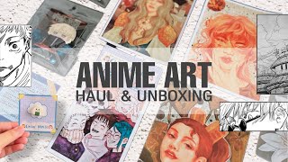 anime art haul and unboxing | shopee haul | chill and aesthetic asmr unboxing (no talking)