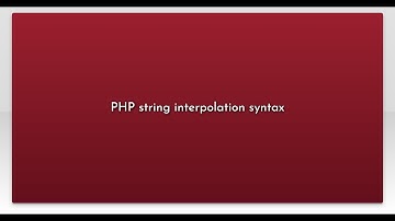 PHP string interpolation syntax