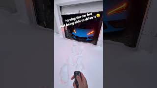 Donuts in the snow? #c8corvette #carlife #winter #snowdays #motivation #striveforgreatness🚀