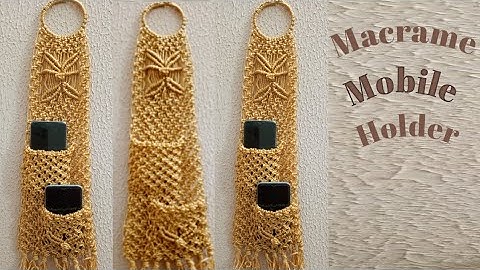 DIY Macrame Dual Mobile Wall Hanging Holder | Stylish & Functional Phone Organizer