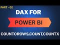 DAX COUNTROWS, COUNT, COUNTX Explained Simply|Must Watch to Crack Power BI Interview #powerbi
