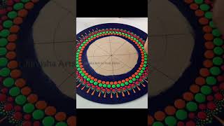 A 12 inch diameter Round Dot Mandala MDF Wall Art Mirror | Dot Swooshes | Dot Mandala Tips & Tricks