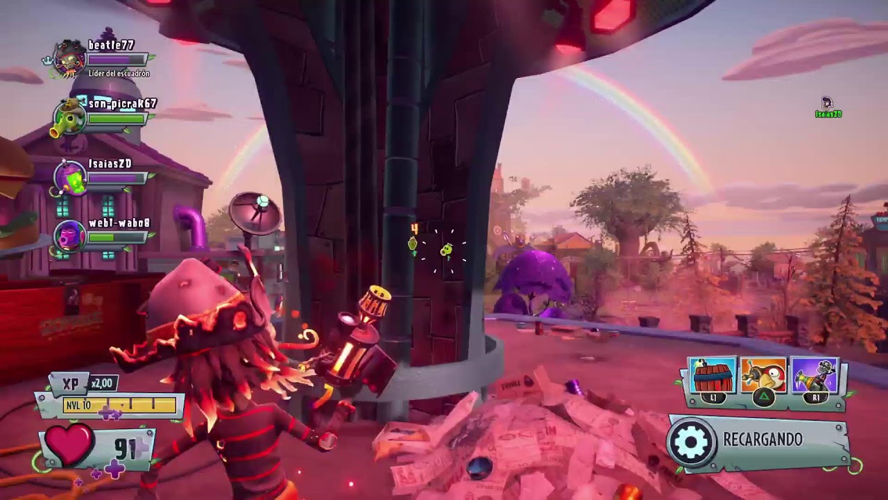 Jugando Plantas vs Zombies GW2 con suscriptores