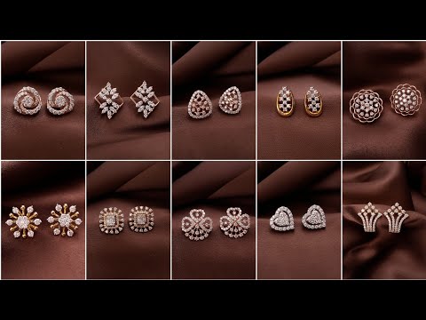 Latest diamond earrings stud collection with price/diamond studs/simple studs/daily wear