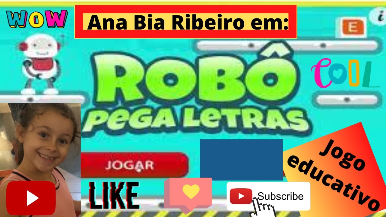 Robô pega letras - Jogos Educativos 