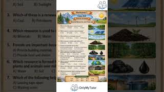 Class 8 Social Science Chapter 1 | Natural Resources and Their Use | MCQ Worksheet 1 & 2 | #ncert