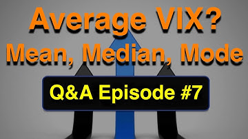 Q&A Episode #7  -  What is a normal VIX price?  -  Mean Median Mode