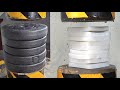 Hydraulic press vs multiple barbells, hard rubber, etc.