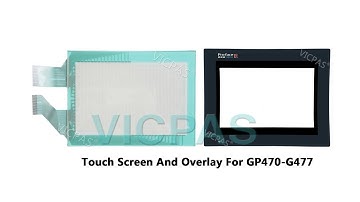 For Proface GP470 touch screen and overlay with membrane keypad, lcd display, plastic case replace