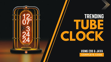 Trending Digital Clock Using HTML CSS & JavaScript | Display Time Using JS | Nixie Tube Clock