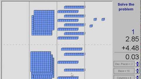 Adding Decimals with Base Ten Blocks