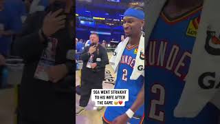 SGA went straight to his wife ❤️ Content