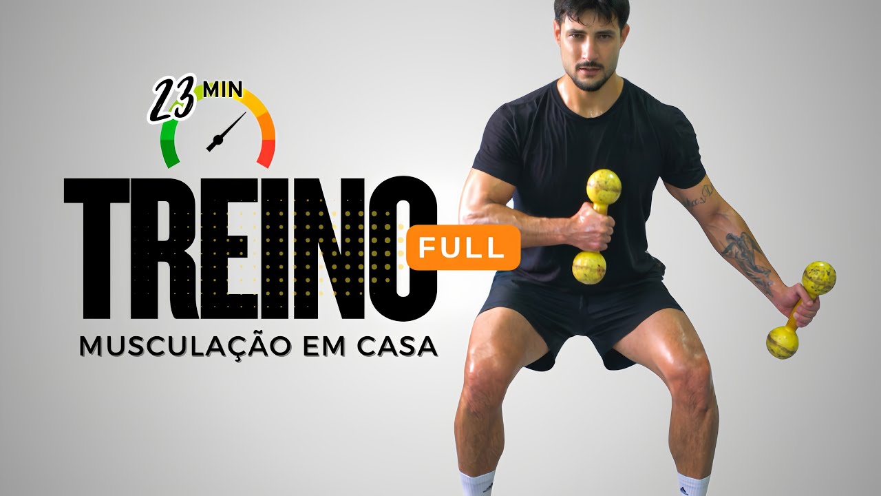 HIIT com halteres FULL BODY para trabalhar o corpo inteiro, perder barriga e ganhar músculos