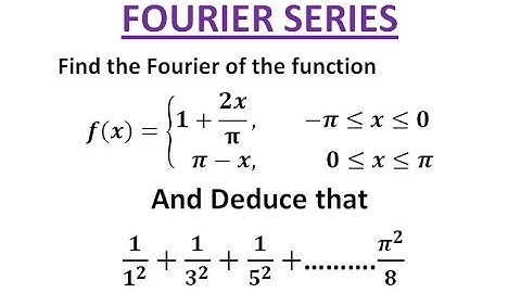 Find Fourier series for even and odd functions Examples l Anumega tutorial 02