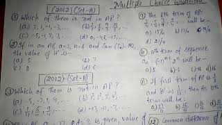 Class 10, Ch. 5 Arithmetic Progressions [Multiple Choice Questions ✓For Practice]