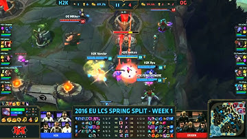 LOL EU LCS Week1 Day 2 H2K vs Origen highlights