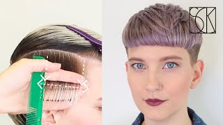 K POP HAIRCUT (SCISSORS OVER COMB) WITH CUTTING GRAPHIC by SCK