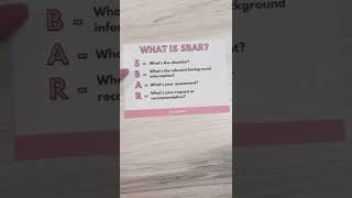 How To Use SBAR In Nursing School | Nursing School Quick Tips