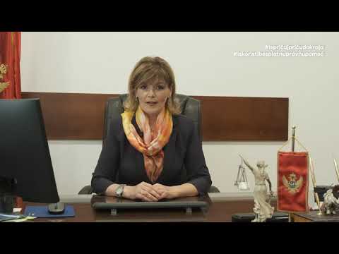 Željka Jovović, Osnovni sud u Podgorici - O besplatnoj pravnoj pomoći
